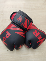 Перчатки бокс. POW-W-K8 00434 (8oz, чёрно-красный)